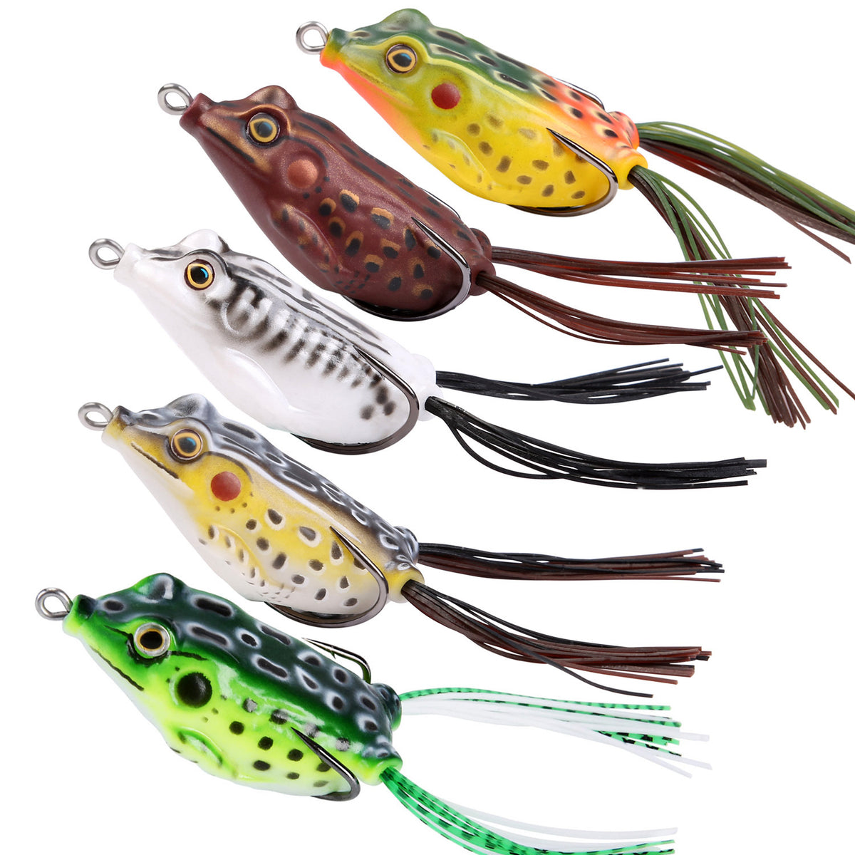 Fishing Lures Topwater Floating Weedless Lure Frog Baits with Double –  Sougayilang