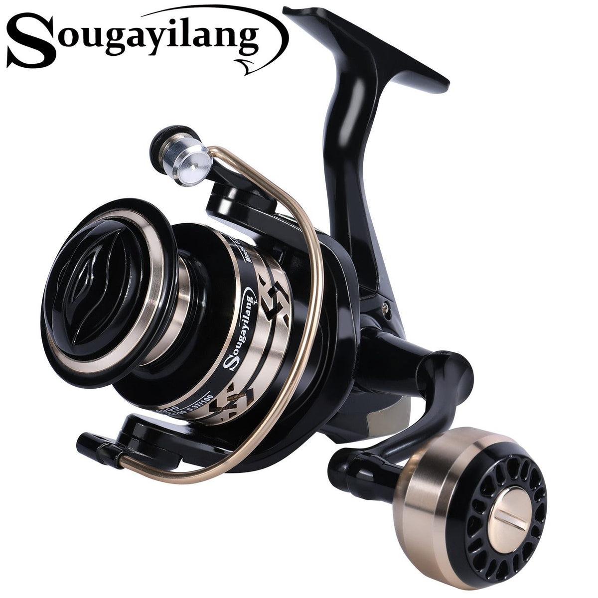 Sougayilang 5.2:1 Spinning Fishing Reel High Strength Cast Alloy Driv