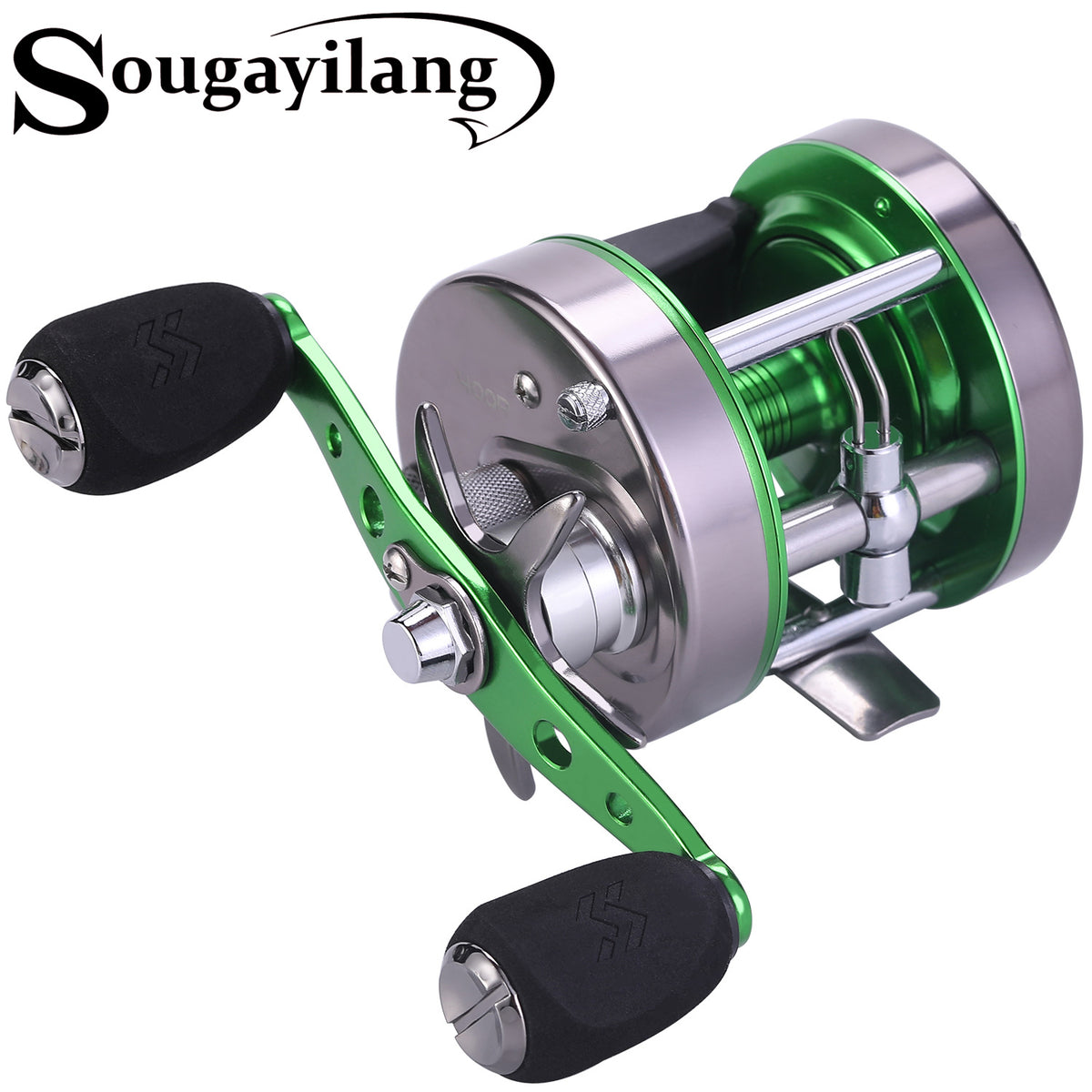 Sougayilang Rover Round Baitcasting Reel Inshore Saltwater Fishing,  Conventional Reel-Reinforced Metal Body for Catfish,Salmon/Steelhead,  Striper Bass