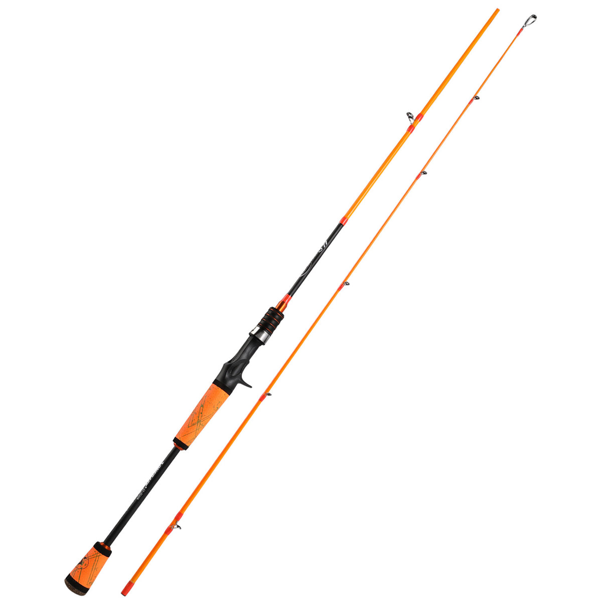 One Bass Fishing Pole 24 Ton Carbon Fiber Casting and Spinning Rods - Two  Pieces, SuperPolymer Handle Fishing Rod for Bass Fishing