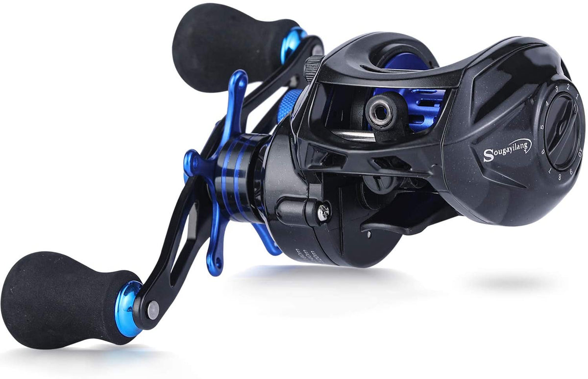 Sougayilang Baitcasting Fishing Reel High Speed Baitcaster with 9+1 Ball  Bearings, Gear Ratio 8.0:1, Magnetic Brake System Power Handle Casting Reels