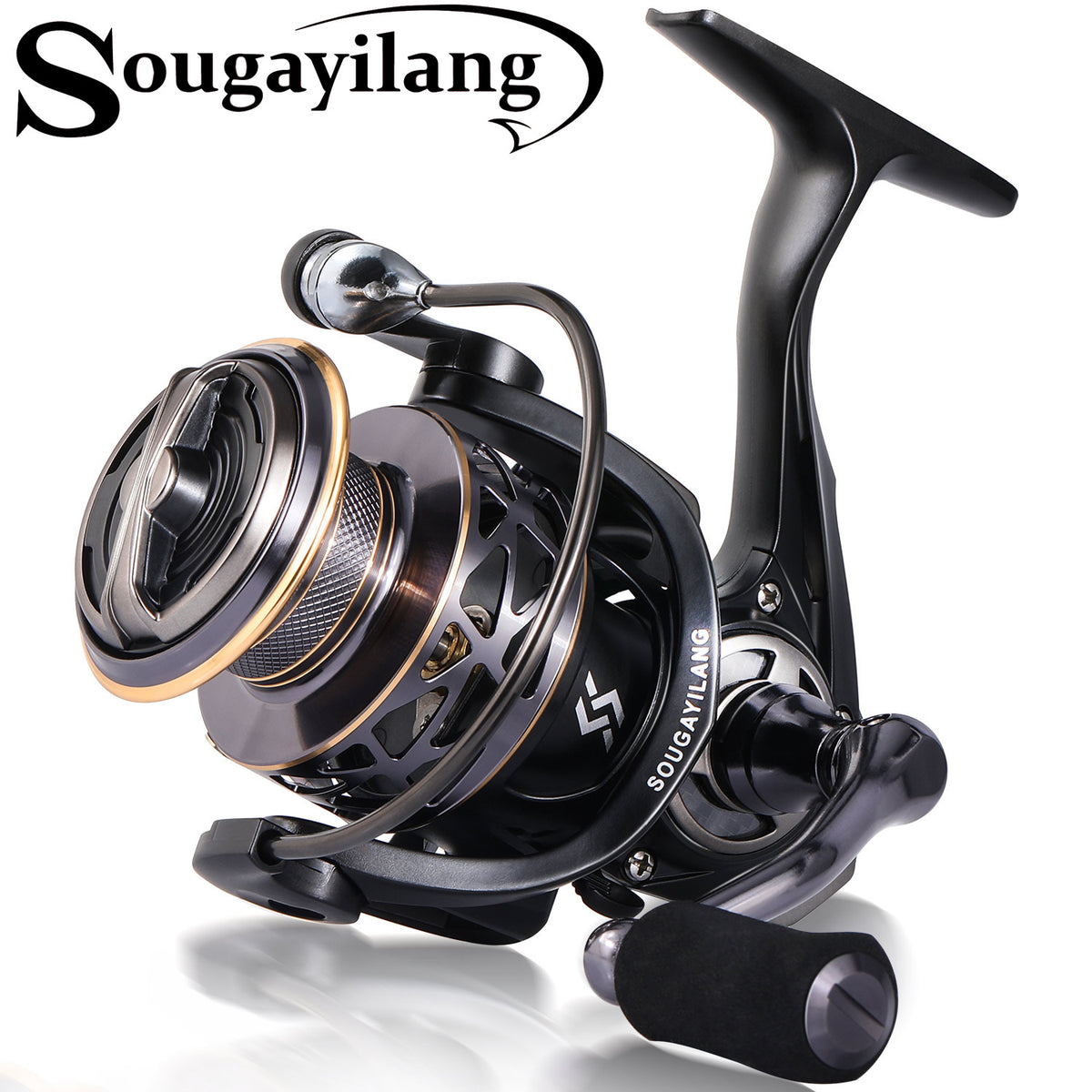 Sougayilang Spinning Reel - 6.2:1 High Speed Gear Ratio, Freshwater and  Saltwater Fishing Reel with 12+1 Shieled BB, Max Drag 35Lbs