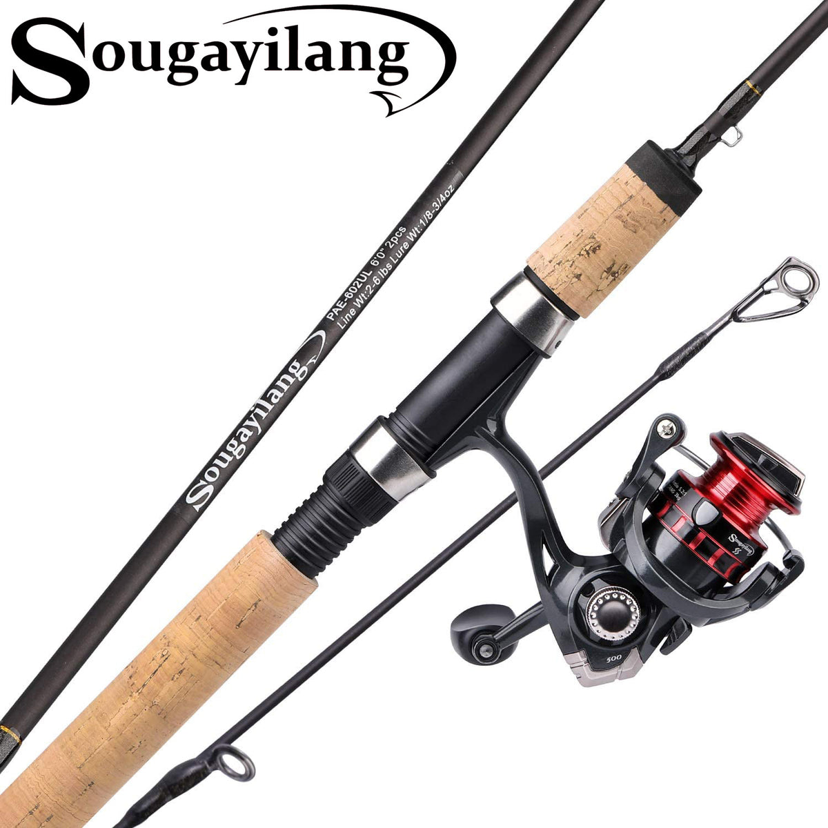 Sougayilang Fishing Rod and Reel Combos,Graphite Blank Rods,Stainless