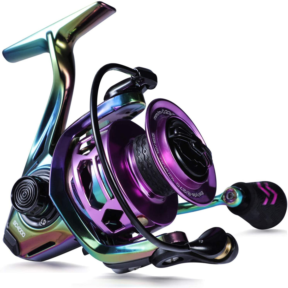 Sougayilang Fishing Reel, Colorful Ultralight Spinning Reels with Graphite  Frame 6.0:1 High Speed, Over 39 lbs Carbon Drag for Saltwater or Freshwater
