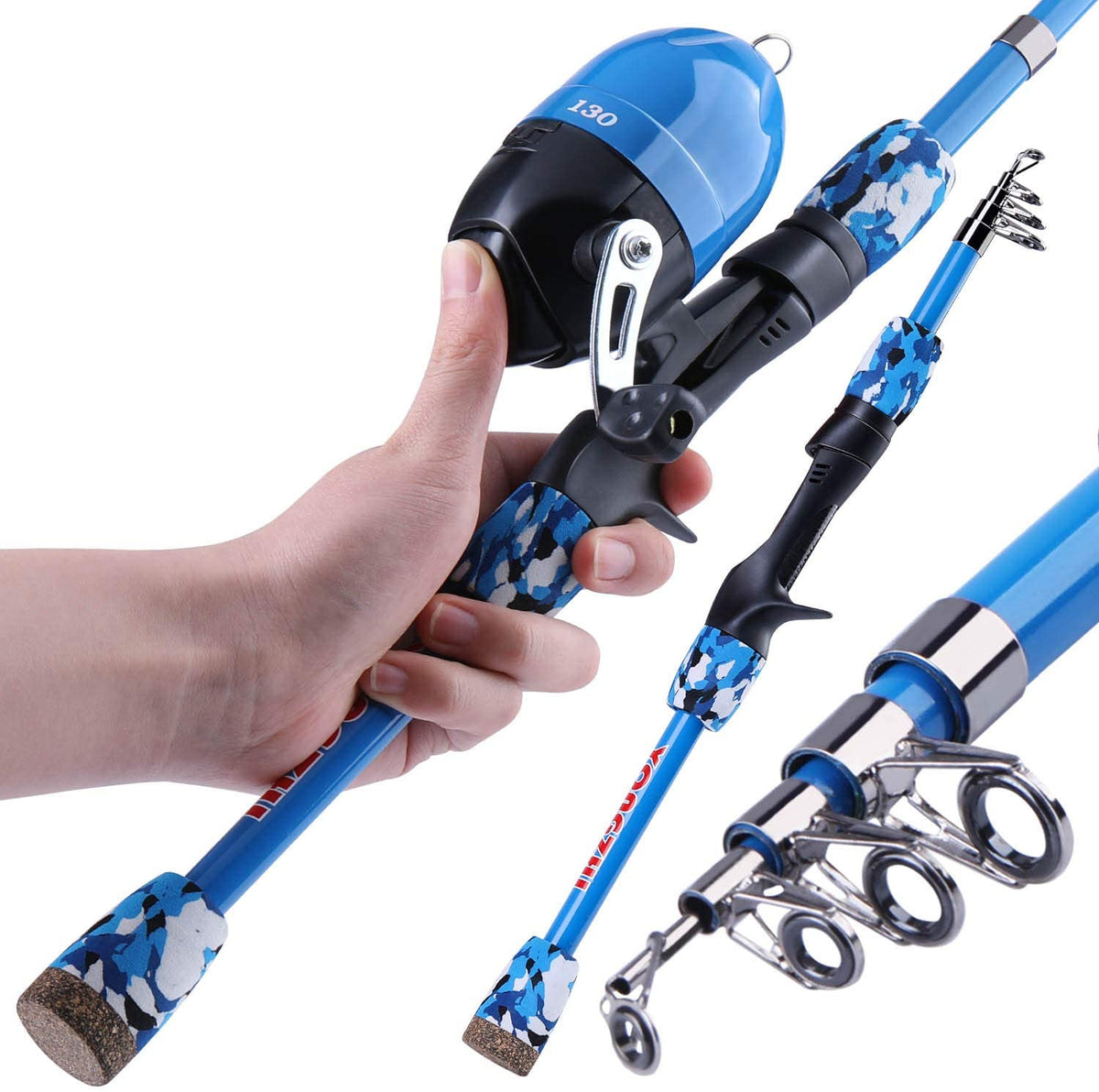 YONGZHI Kids Fishing Pole,Portable Telescopic Fishing Rod and Reel  Combo,with Spincast Fishing Reel Tackle Bag Lures for Youth,Girls and Boys  Traveling Kid Fishing Rod – Sougayilang