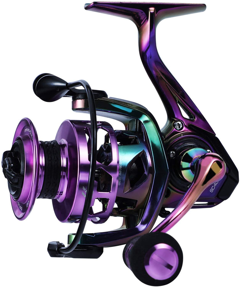 Sougayilang Fishing Reel, Colorful Ultralight Spinning Reels with