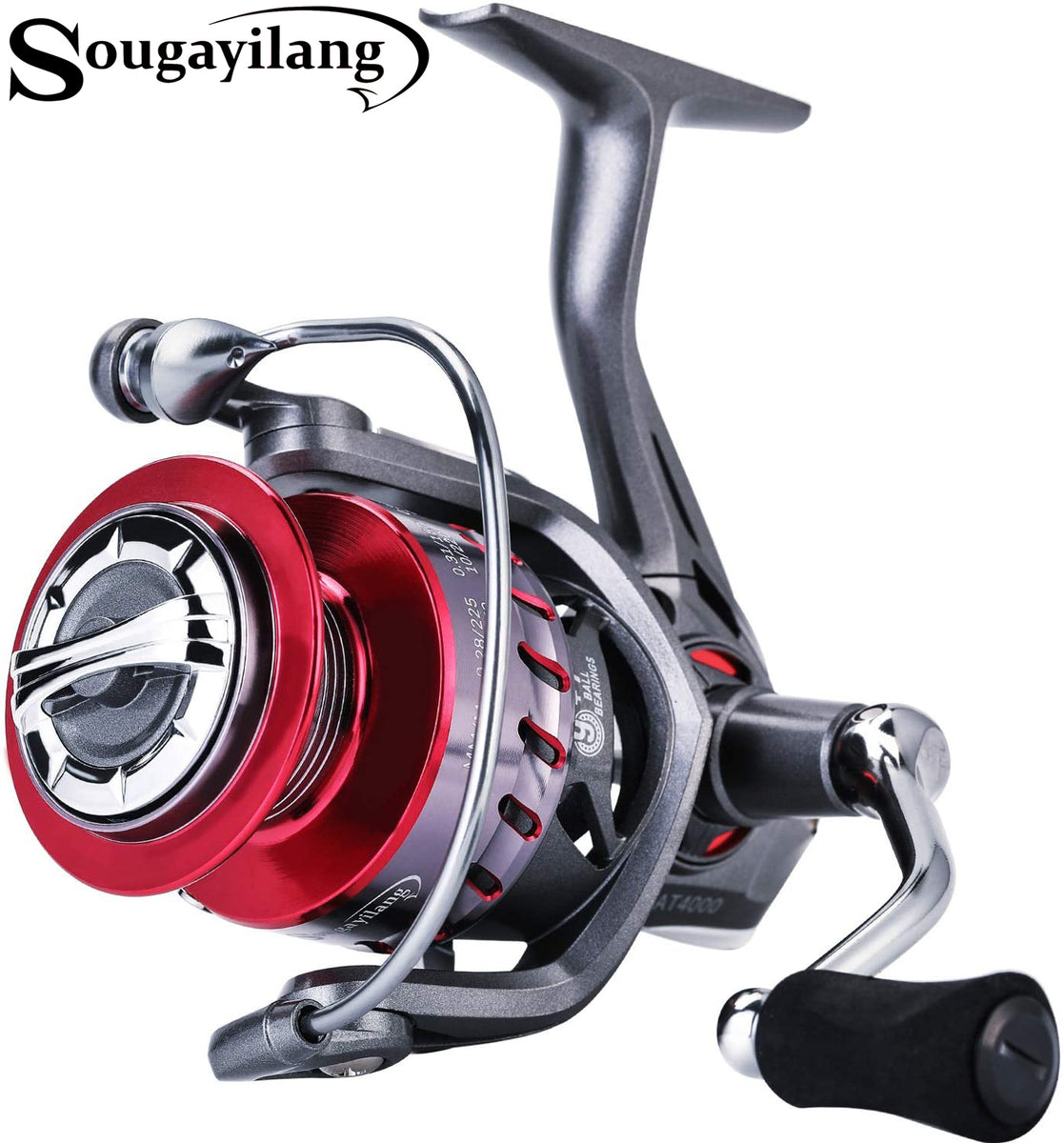 Sougayilang Spinning Reel 5.2:1/6.2:1 Light Smooth Fishing Reel with  Powerful Carbon Fiber Drag System for Saltwater or Freshwater