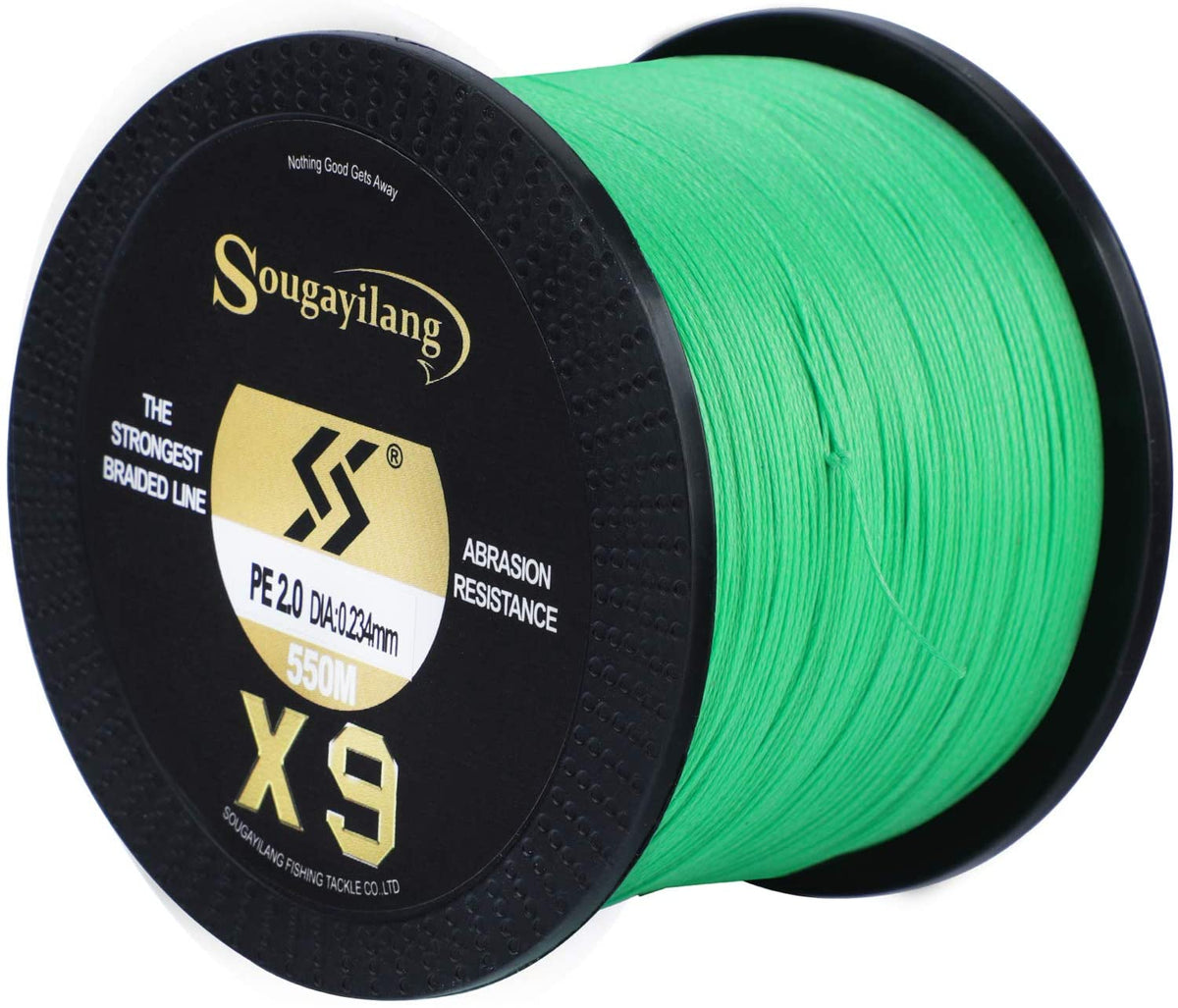 Sougayilang Braided Fishing Line 9 Strands Incredible Super Strong 80LB  Braided Lines Abrasion Resistant PE Fishing Lines Braid