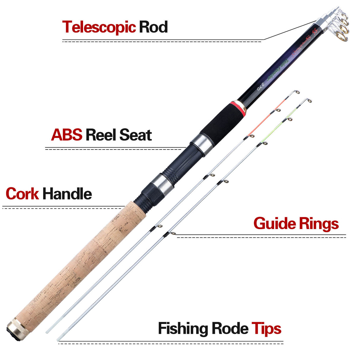 Sougayilang L M H Cork Handle Feeder Fishing Rod Spinning Rods 3M Travel  Rod De Pesca Carp Fishing Pole