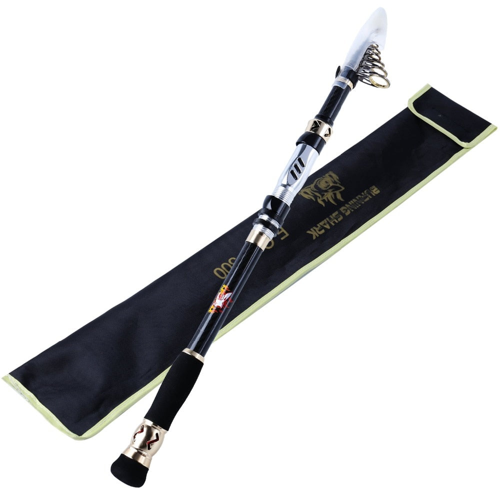 Carbon Fiber Telescopic Fishing Rod 1.8-3.6M Travel Spinning Pole