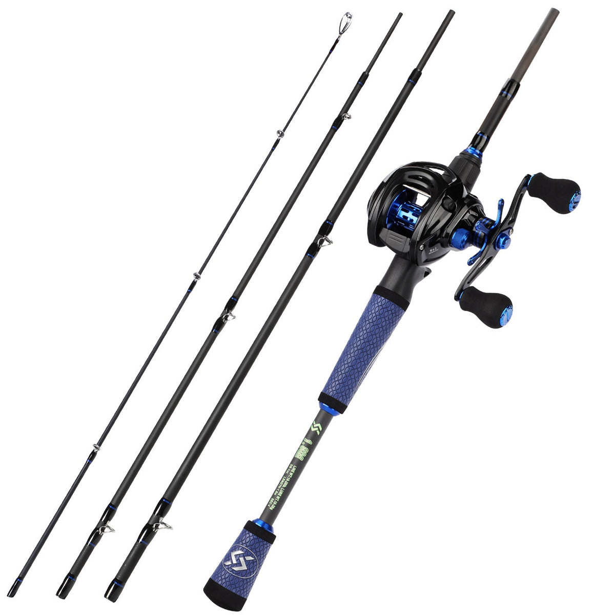 Sougayilang 2.1M Spinning Fishing Rod Combos 2 Section Carbon