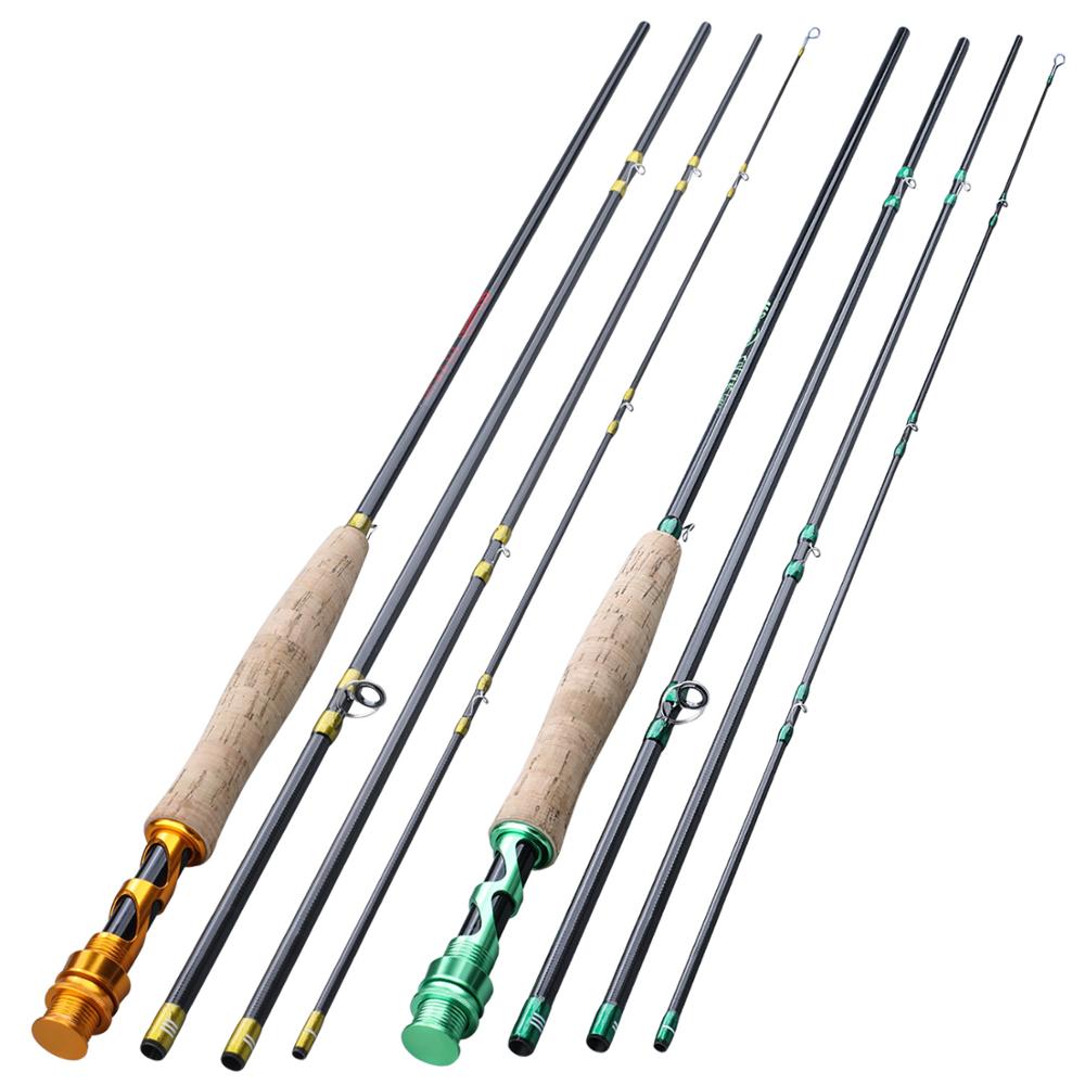 Sougayilang New Fly Fishing Rod Set 2.7M #5/6 Carbon Fiber Ultralight  Weight Fly Fishing Rod and Fly Reel Line Combo Pesca