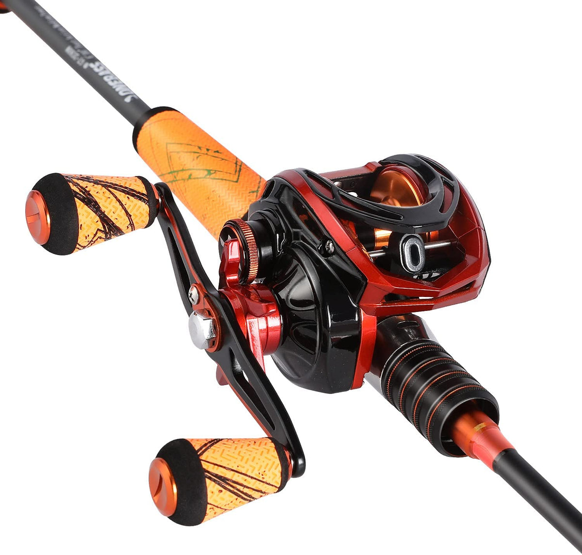 GHOTDA Baitcasting Combos Carbon Fiber Spinning Casting Rod 17+1BB  Baitcasting Reels Bass Trout Salmon Fishing Tackle Set
