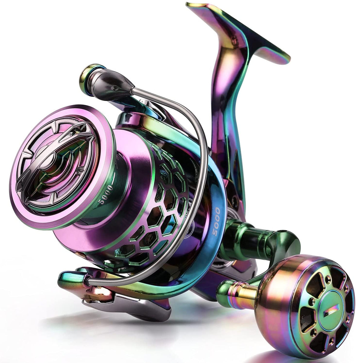 Sougayilang Fishing Reel, Colorful Aluminum Frame Spinning Reels with