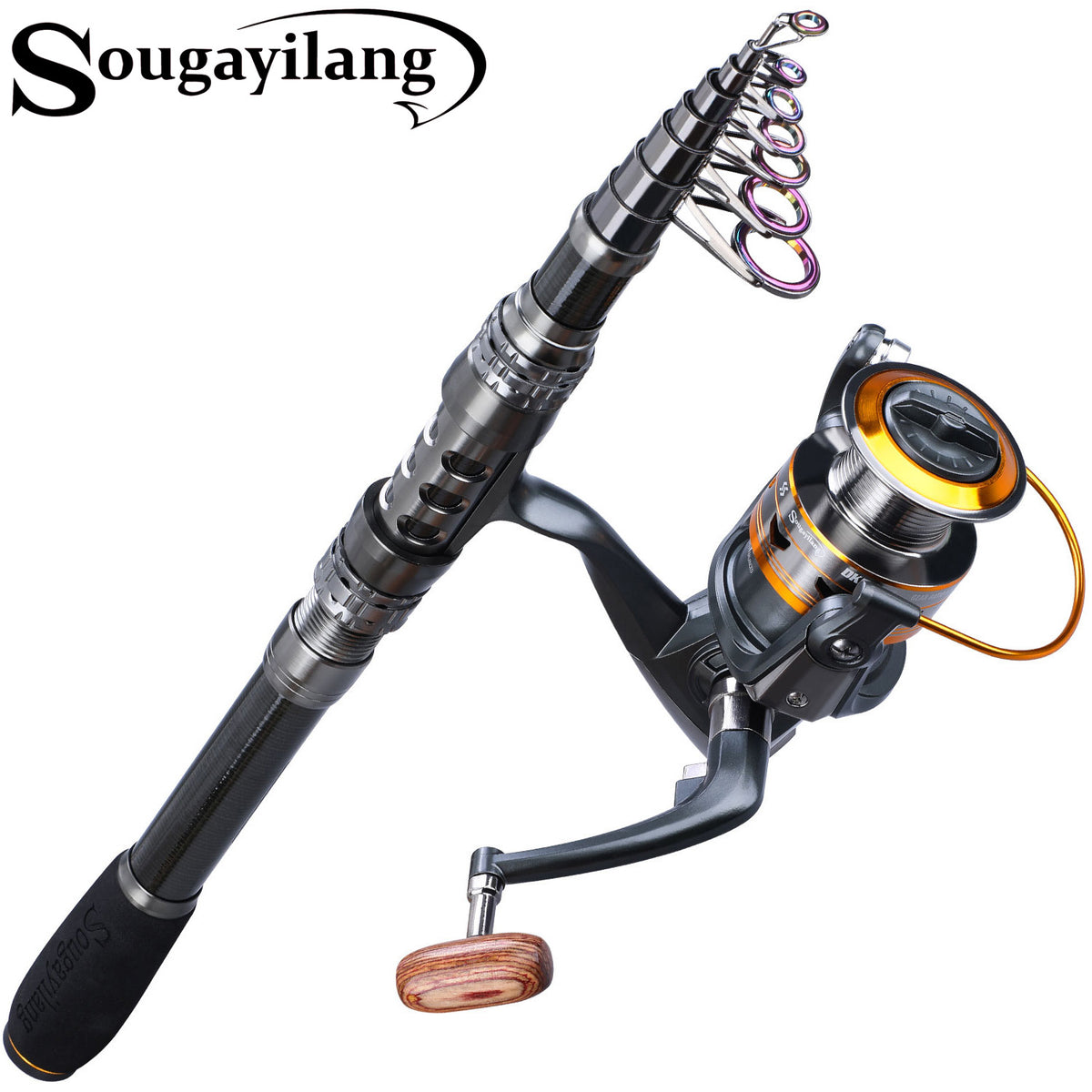 Sougayilang 1.8-3.3m Carbon Fiber Spinning Fishing Rod 11 BB Fishing