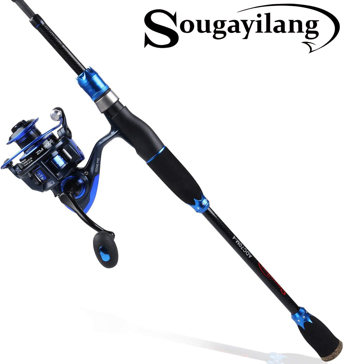 Sougayilang Spinning Fishing Rod Reel Combos,24-Ton Carbon Fiber Prot