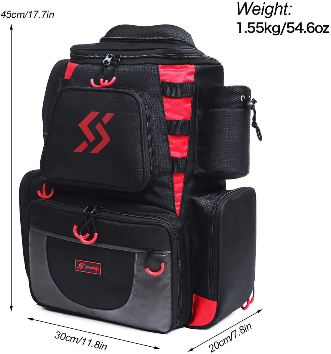 Sougayilang Fishing Tackle Backpack Waterproof Tackle Bag Storage Wit