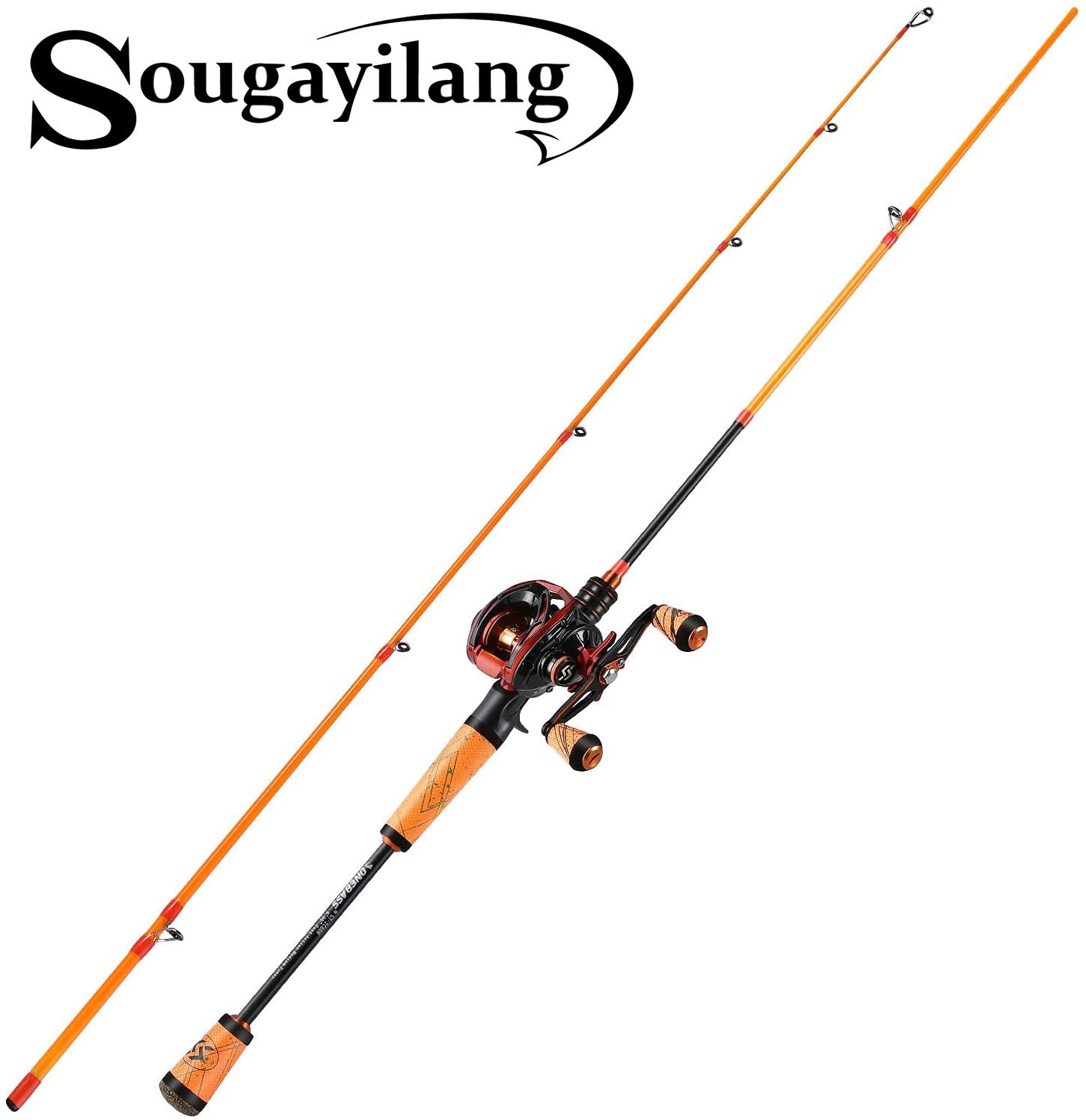One Bass Fishing Rod and Reel Combo, IM7 Graphite 2 Pc Blank Baitcasting  Combo, Spinning Rod with SuperPolymer Handle- 6' Casting Combo with Left
