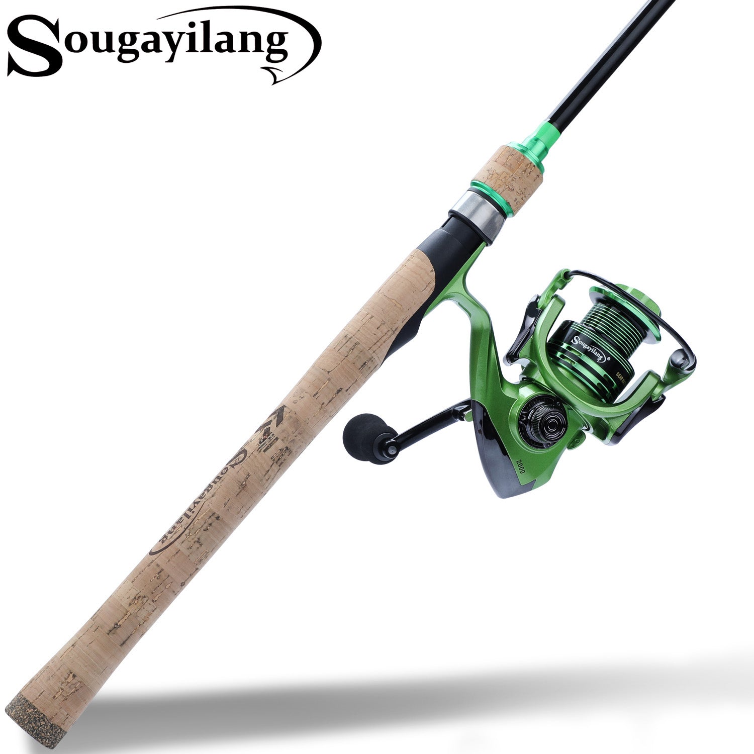Sougayilang Fishing Rod Reel Combos, Protable Light Weight Carbon Fib