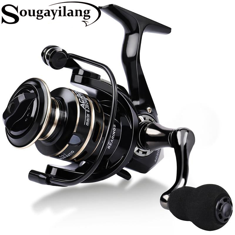 Cheap Sougayilang Trolling Fishing Reels 3000/5000 Black Gear