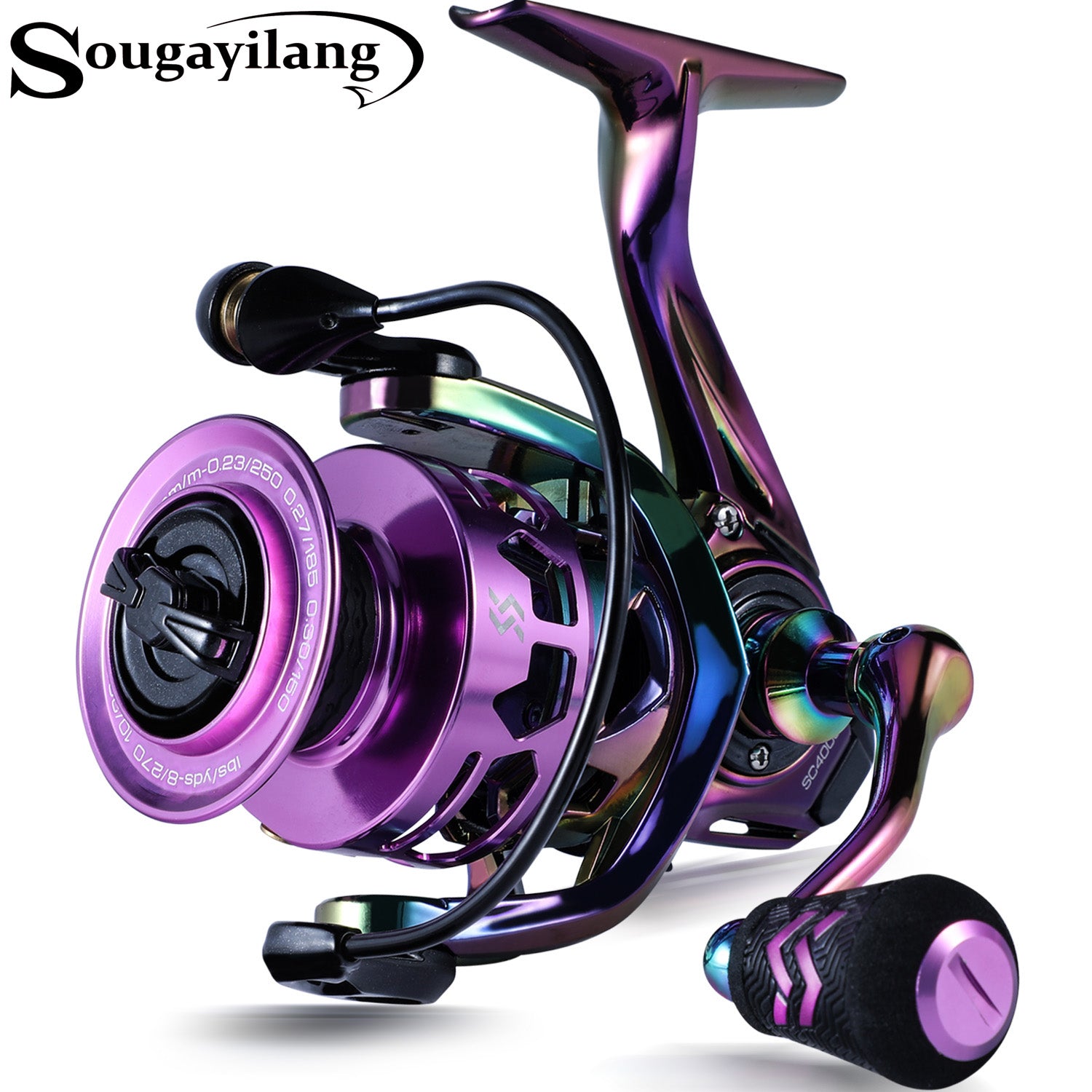 Sougayilang Fishing Reel, Colorful Ultralight Spinning Reels with Graphite  Frame 6.0:1 High Speed, Over 39 lbs Carbon Drag for Saltwater or Freshwater  Fishing