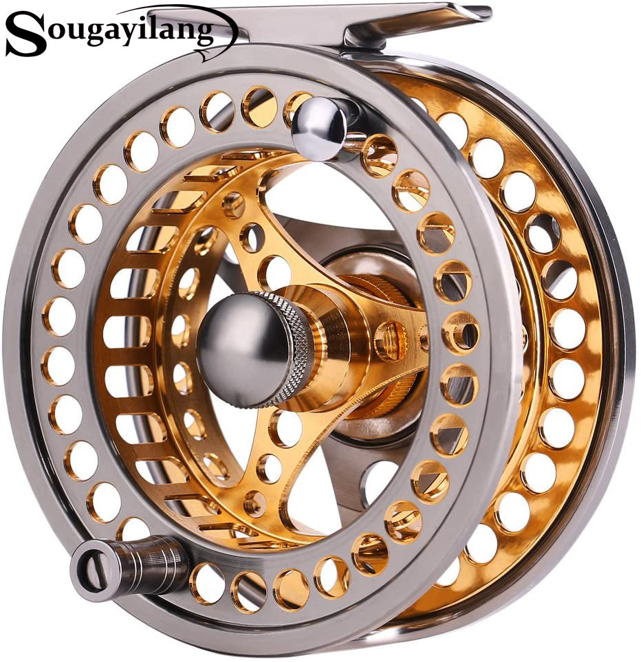 Sougayilang Fly Fishing Reel Large Arbor 2+1 BB with CNC-machined Alu