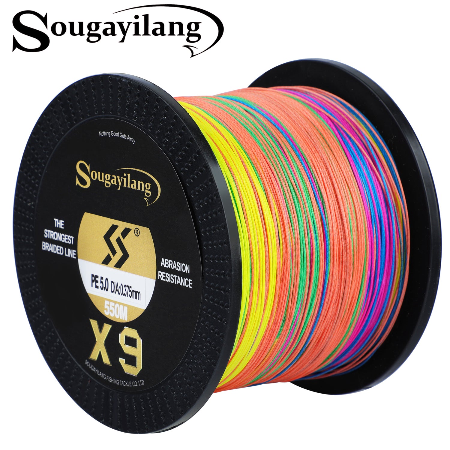 Sougayilang Braided Fishing Line 9 Strands Incredible Super Strong 80LB  Braided Lines Abrasion Resistant PE Fishing Lines Braid