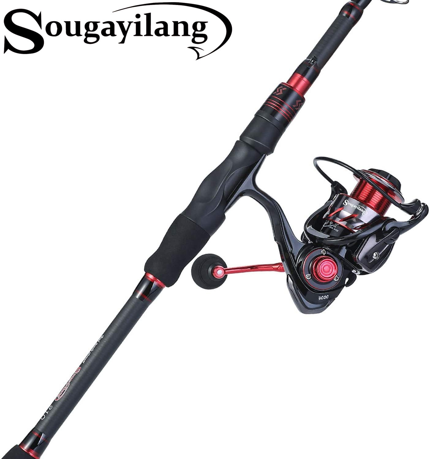 Sougayilang Fishing Rod and Reel Combos, Ultra Light 36 Ton Carbon Fi