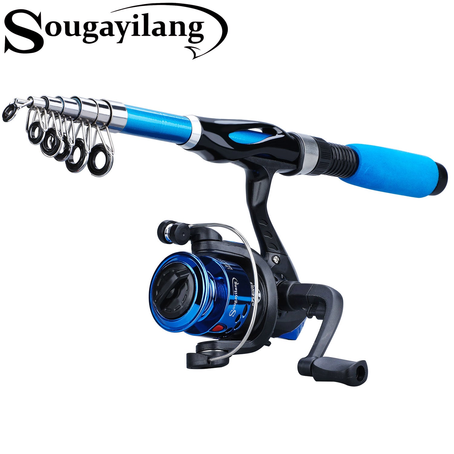 Sougayilang Portable Telescopic 1.0-1.8m Fishing Rod and Reel Combo S