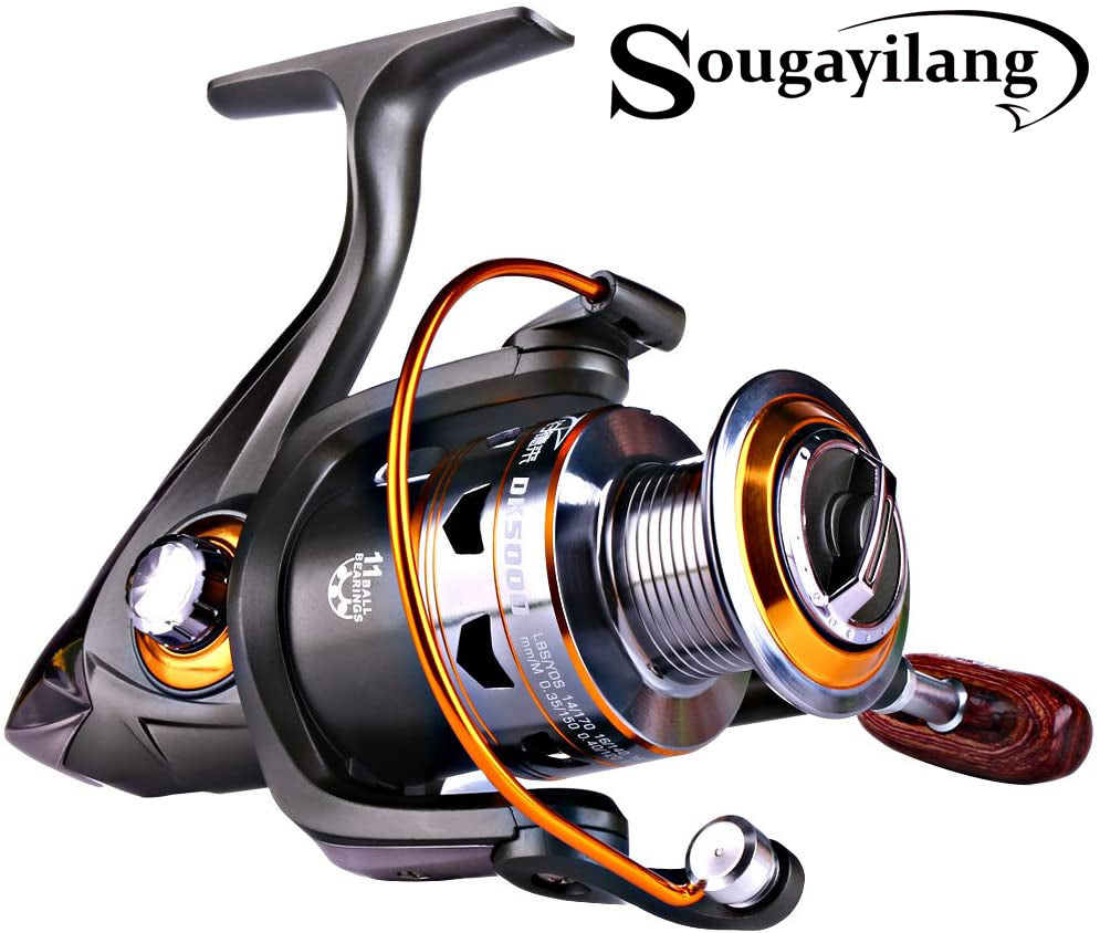 Sougayilang Spinning Fishing Reels with Left/Right Interchangeable Co