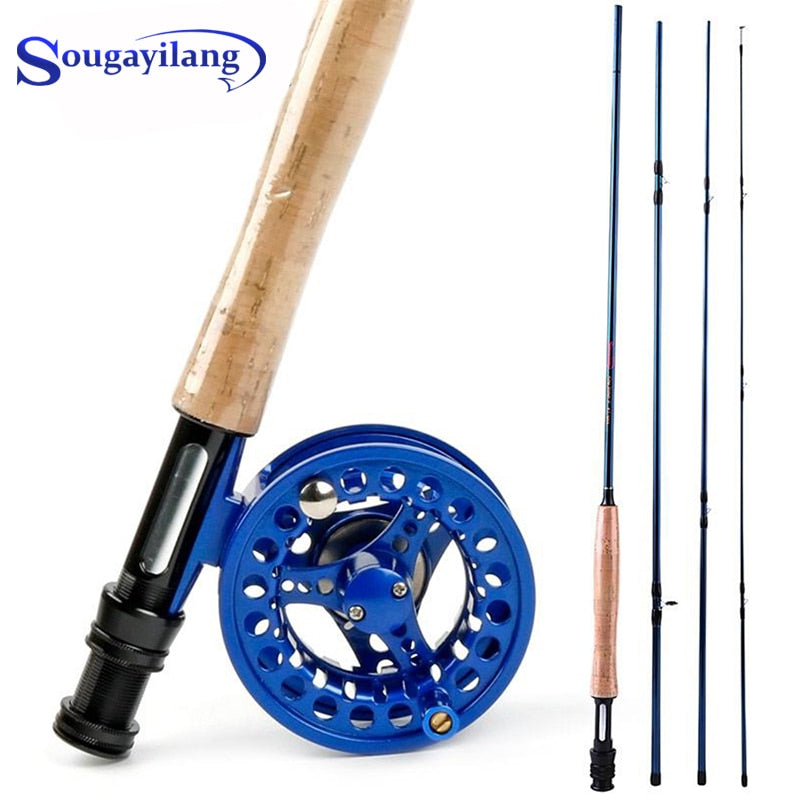  Sougayilang Fly Fishing Rod And Reel Combo, 4 Piece