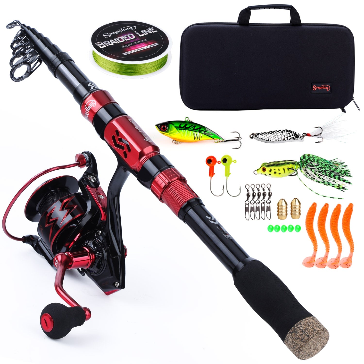 Exquisite Fishing Rod Telescopic Fishing Rod and Reel Combo