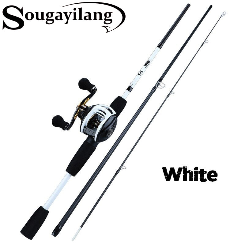 Sougayilang Fishing Rod Reel Combo 3 Sections 1.75M Lure Fishing Rod