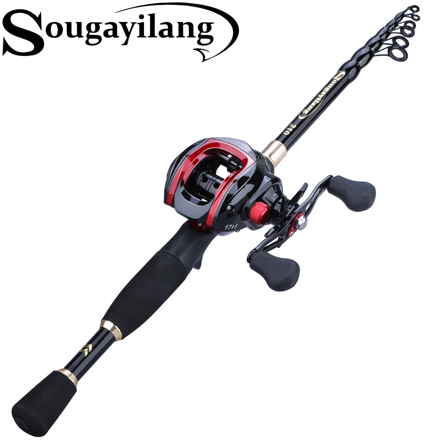 Lizard Fishing Rods And Reels Combo 4 Section Carbon Rod