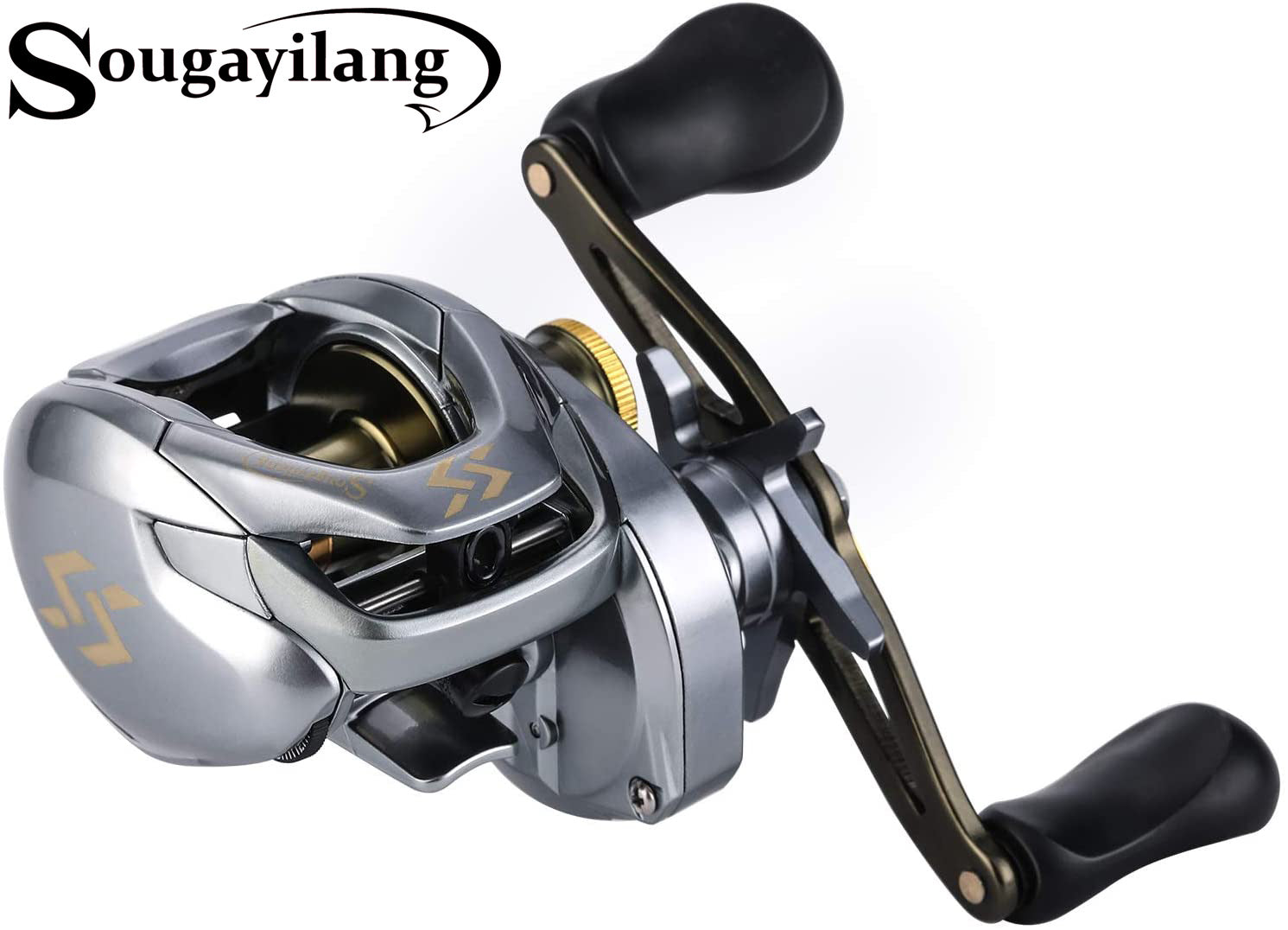 Sougayilang Baitcasting Reel,7.0:1 Gear Ratio Super Smooth Power, 9 + 1 Shielded Ball Bearings Anti-Corrosion Fishing Reel(Right), Other
