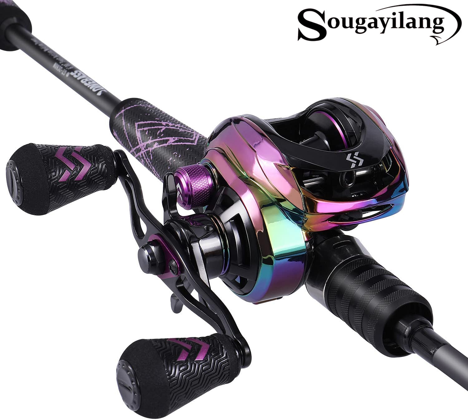 One Bass Spirit Flame Fishing Rod Reel Combo, Spinning & Baitcasting  Fishing Pole with Graphite 2Pc Blanks, Stainless Steel Guides, Rod & Reel  Combos