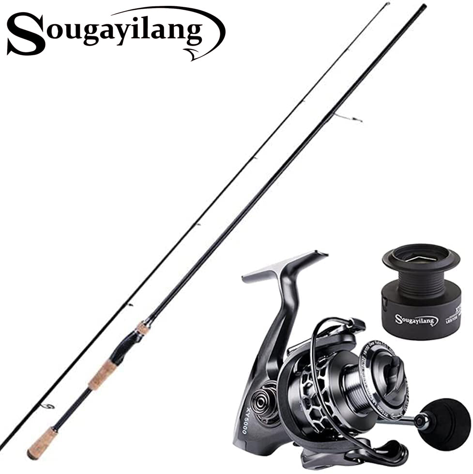 Sougayilang Fishing Rods, 24 Ton Carbon Fiber Spinning Rod with XY100