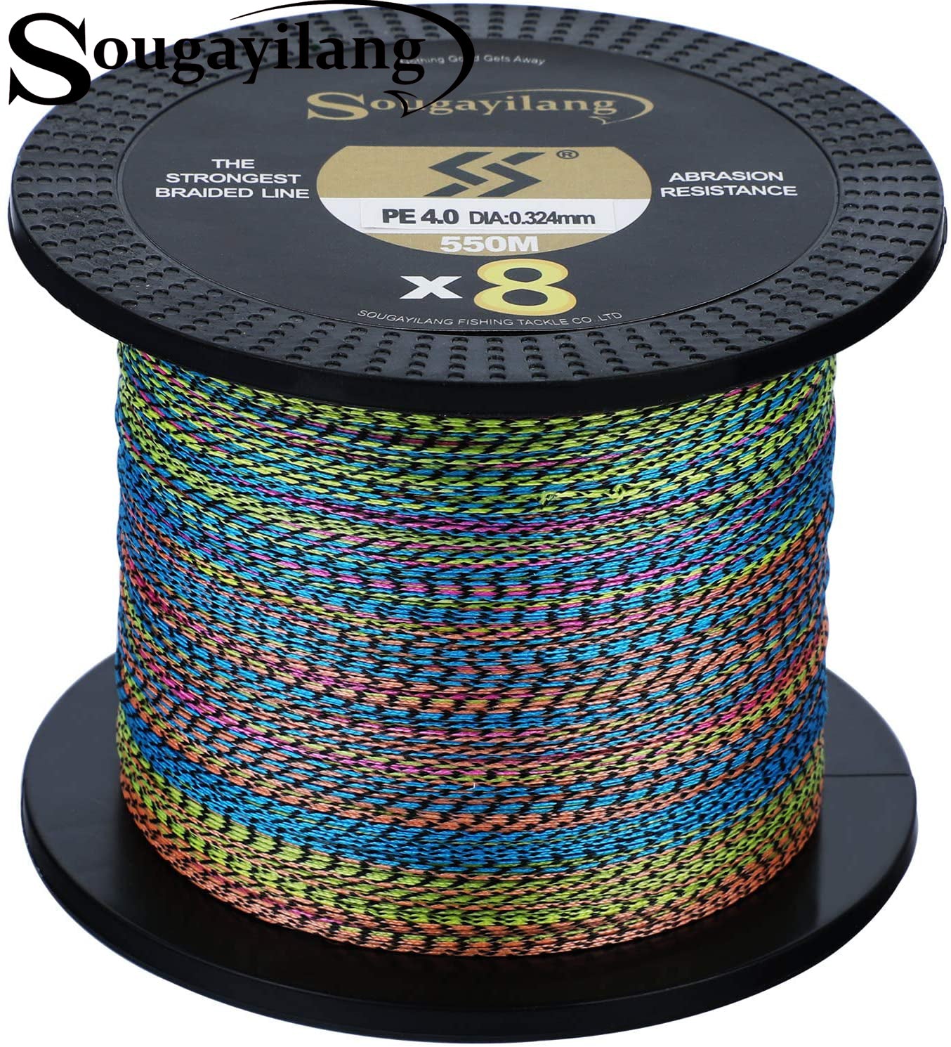 RUNCL Braided Fishing Line, 8 Strand Abrasion Resistant Braided Lines,  Super Durable, Smooth Casting, Zero Stretch, Smaller Diameter, Rainbow  Color for Extra Visibility, 328-1093 yds, 12-100LB B - 546Yds/500M(8  Strands) 30LB(13.6kgs)/0.23mm/2.0#