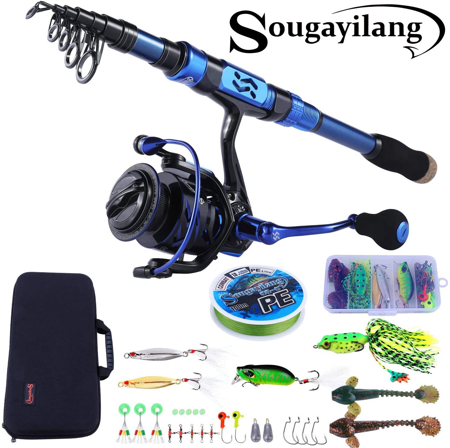 Fishing Rod Reel Combos, Stainless Steel Portable Collapsible Telescopic  Fishing Pole with Spinning Reel Kit Fishing Rod and Its Accessories Fishing